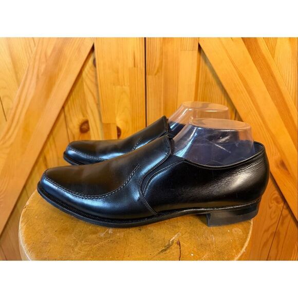 French Shriner Men’s Size 10B Black Leather Loafer Shoes main image 6